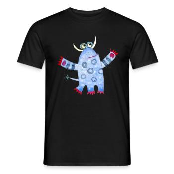 Cute Monsters - Men's T-Shirt - black - Front - AI Model Male 178 light (178cm)