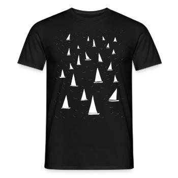 Sailing - Men's T-Shirt - black - Front - AI Model Male 178 light (178cm)