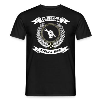 SCHLOSSER - Stolz und Ehre II - Männer T-Shirt - Schwarz - Vorne - AI Model Male 178 light (178cm)
