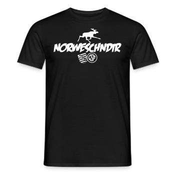NORWESCHNDIR - Männer T-Shirt - Schwarz - Vorne - AI Model Male 178 light (178cm)