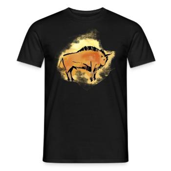 Bison - T-shirt homme - noir - Devant - AI Model Male 178 light (178cm)
