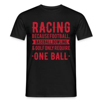 Motorsport Ball - Männer T-Shirt - Schwarz - Vorne - AI Model Male 178 light (178cm)