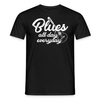 Blues guitare guitariste instrument de musique - T-shirt homme - noir - Devant - AI Model Male 178 light (178cm)