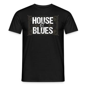 Blues Musik Vintage Shirt - Männer T-Shirt - Schwarz - Vorne - AI Model Male 178 light (178cm)