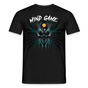 Billard Pool Skull 8-Ball 9-Ball-Shirt für Männer - Männer T-Shirt - Schwarz - Vorne - AI Model Male 178 light (178cm)