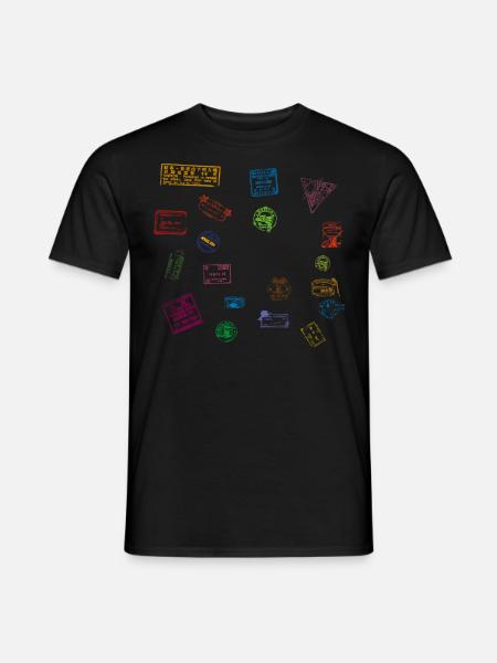 passport stamp - Men's T-Shirt - black
