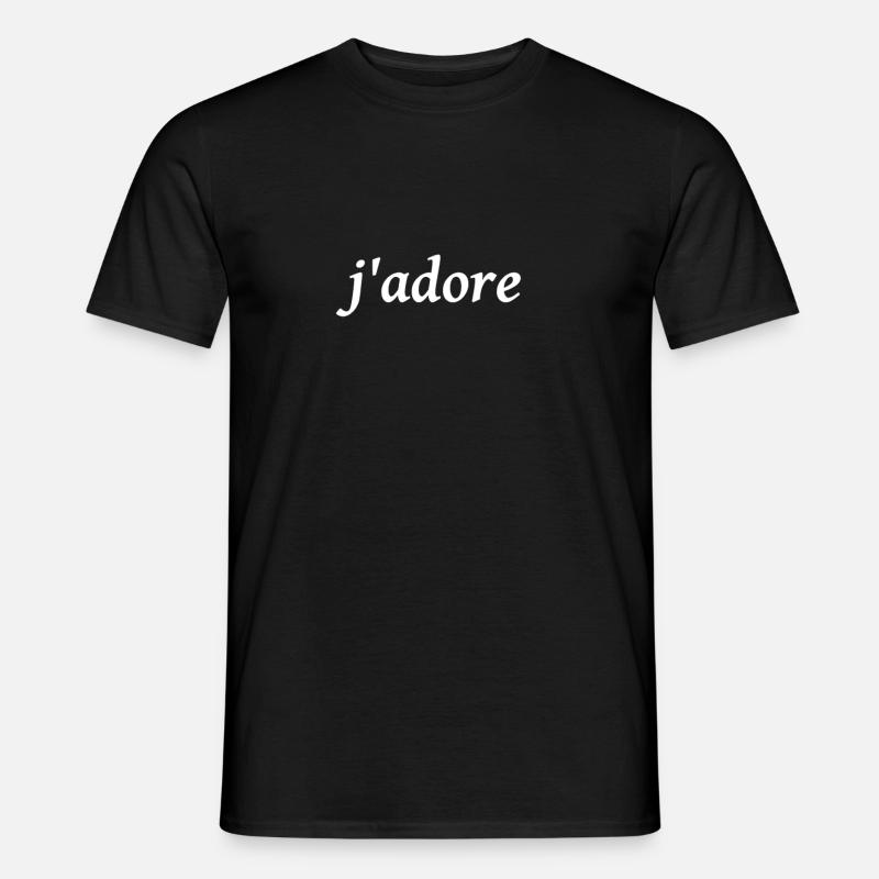 J'adore - Männer T-Shirt - Schwarz