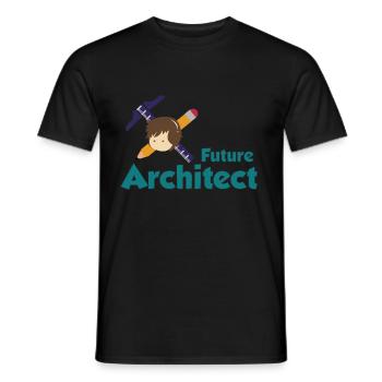 Future architect! Architecture gift idea - Men's T-Shirt - black - Front - AI Model Male 178 light (178cm)