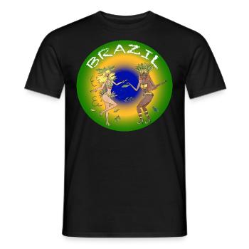 Samba as in Rio de Janeiro / Gift GiftId - Men's T-Shirt - black - Front - AI Model Male 178 light (178cm)