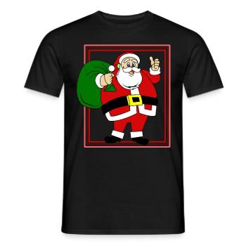 Père Noël - T-shirt homme - noir - Devant - AI Model Male 178 light (178cm)