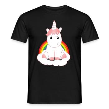 Licorne mignonne - T-shirt homme - noir - Devant - AI Model Male 178 light (178cm)