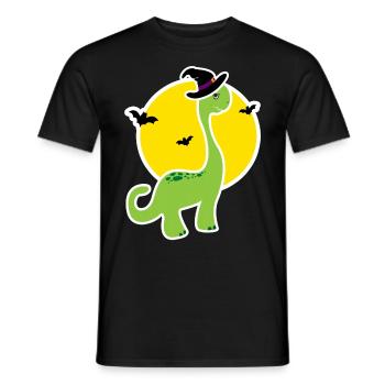 Kids Halloween Dino T-Shirt - Gift idea - Men's T-Shirt - black - Front - AI Model Male 178 light (178cm)