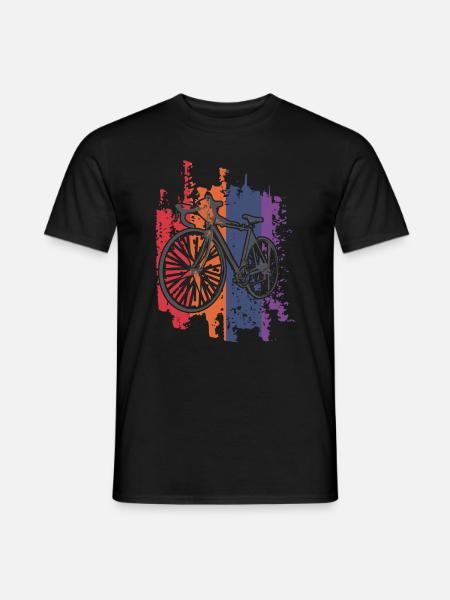 Rennrad Motiv für Sportler - Männer T-Shirt - Schwarz