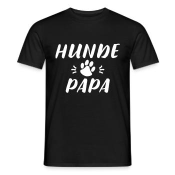 Hunde Papa - Männer T-Shirt - Schwarz - Vorne - AI Model Male 178 light (178cm)