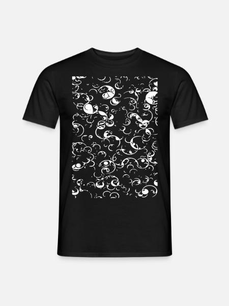 Trend weiß Kringel - Männer T-Shirt - Schwarz