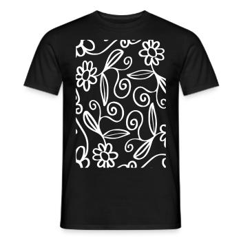 Blumen - Männer T-Shirt - Schwarz - Vorne - AI Model Male 178 light (178cm)