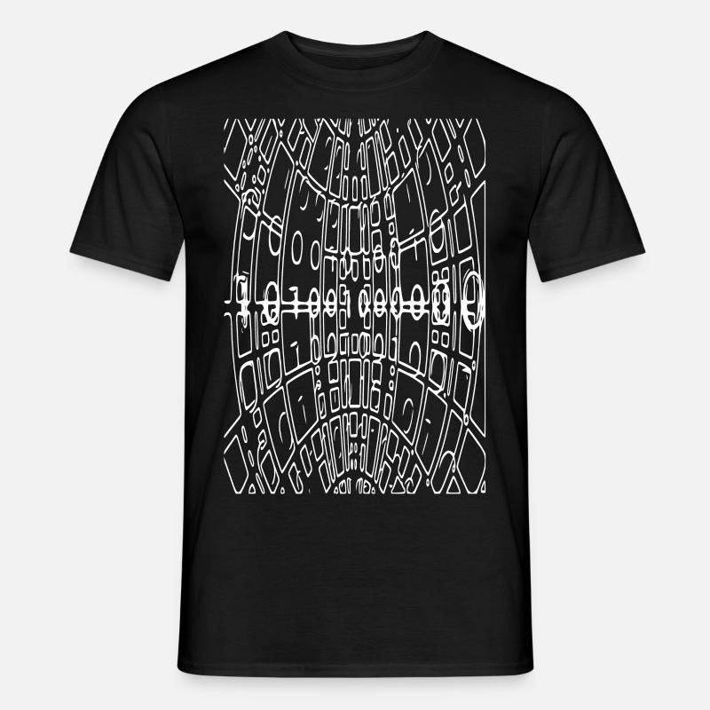 Code binaire Abstrait (blanc) - T-shirt homme - noir