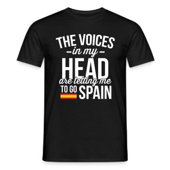 Spanien - Männer T-Shirt - Schwarz - Vorne - AI Model Male 178 light (178cm)