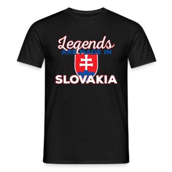 Slowakei - Männer T-Shirt - Schwarz - Vorne - AI Model Male 178 light (178cm)