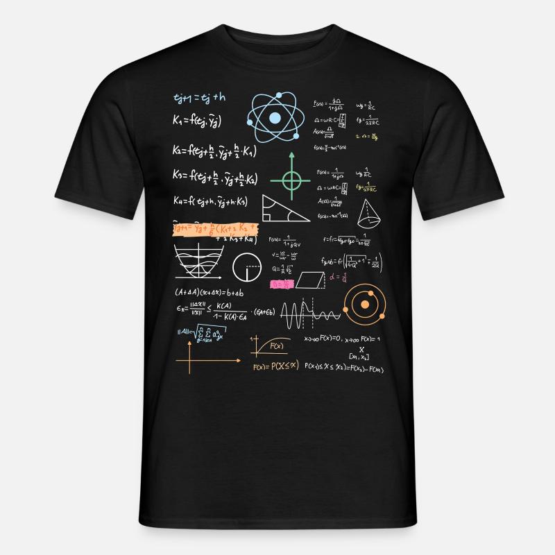 Lehrer Formelsammlung Physik - Männer T-Shirt - Schwarz