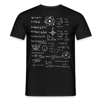 Formulaire Stochastics Math - T-shirt homme - noir - Devant - AI Model Male 178 light (178cm)