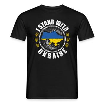 ukrainien - T-shirt homme - noir - Devant - AI Model Male 178 light (178cm)