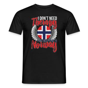Norway - Men's T-Shirt - black - Front - AI Model Male 178 light (178cm)