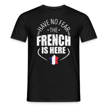 Do not be afraid the Frenchman is here - Men's T-Shirt - black - Front - AI Model Male 178 light (178cm)