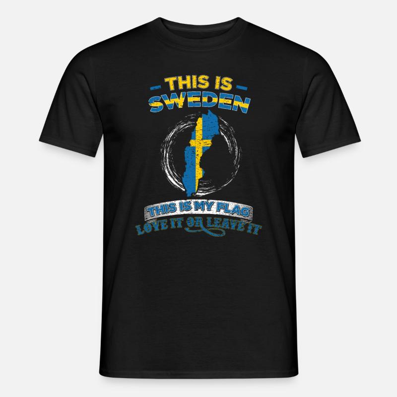 Schweden - Männer T-Shirt - Schwarz