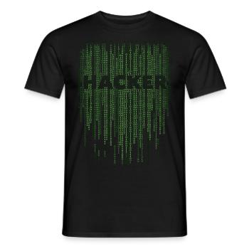 Matrice de hackers - T-shirt homme - noir - Devant - AI Model Male 178 light (178cm)