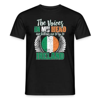 Ireland - Men's T-Shirt - black - Front - AI Model Male 178 light (178cm)