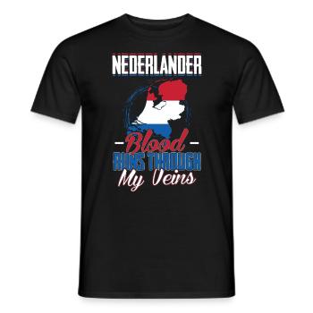 Holland - Männer T-Shirt - Schwarz - Vorne - AI Model Male 178 light (178cm)
