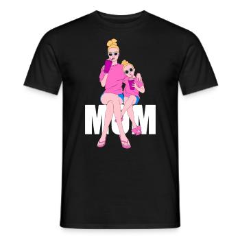 Mom and daughter best team gift gift idea - Men's T-Shirt - black - Front - AI Model Male 178 light (178cm)
