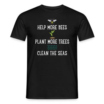 Protection de la nature Cadeau - T-shirt homme - noir - Devant - AI Model Male 178 light (178cm)