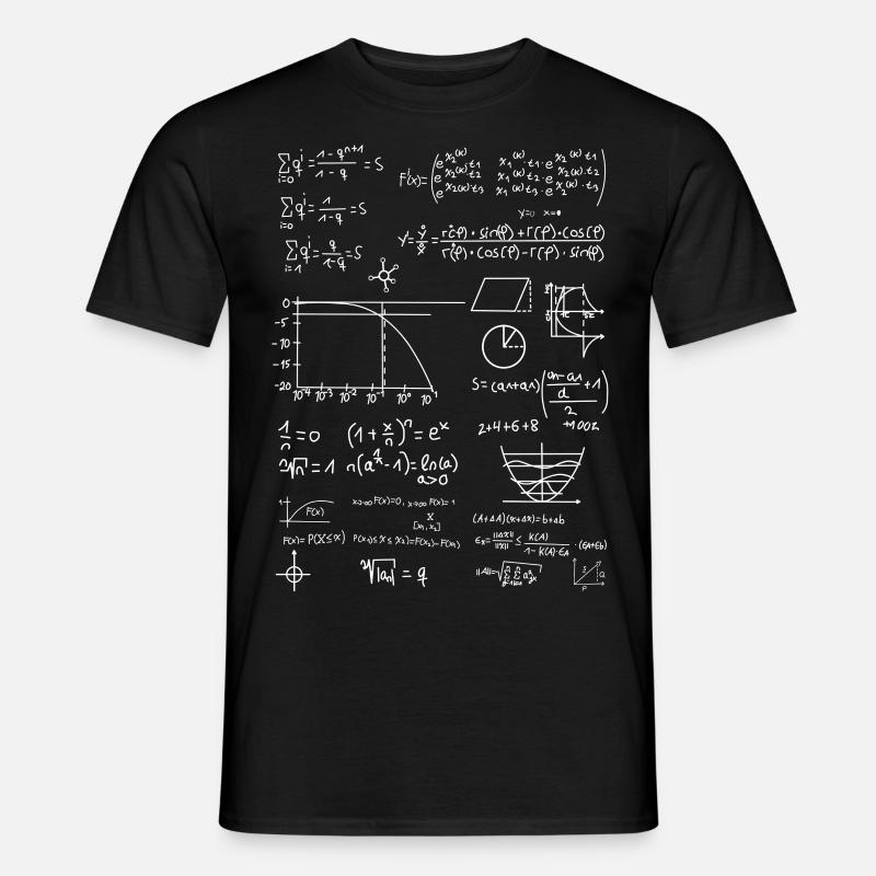 Formelsammlung Mathe - Männer T-Shirt - Schwarz