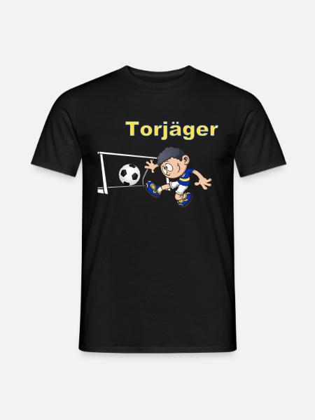 Torjäger - Männer T-Shirt - Schwarz