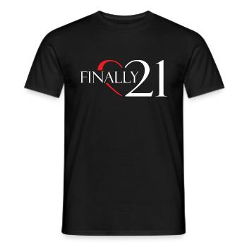 21st Birthday - Men's T-Shirt - black - Front - AI Model Male 178 light (178cm)