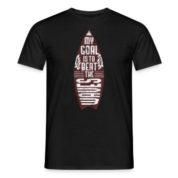 Surfer surft - Männer T-Shirt - Schwarz - Vorne - AI Model Male 178 light (178cm)