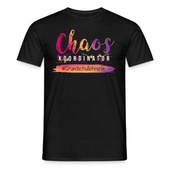 Chaos Koordinator ala Grundschullehrerin Beruf - Männer T-Shirt - Schwarz - Vorne - AI Model Male 178 light (178cm)