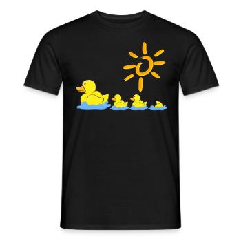 Duck Family Rubber Duck Bathing Duck - Men's T-Shirt - black - Front - AI Model Male 178 light (178cm)