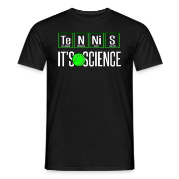 Tennis Science Joke Funny Tennis Tshirt - T-shirt homme - noir - Devant - AI Model Male 178 light (178cm)