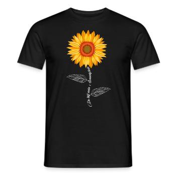 Hippie tournesol tu es mon rayon de soleil - T-shirt homme - noir - Devant - AI Model Male 178 light (178cm)