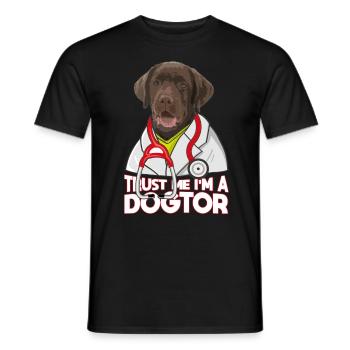 Trust Me I'm A Dogtor Labrador - Men's T-Shirt - black - Front - AI Model Male 178 light (178cm)