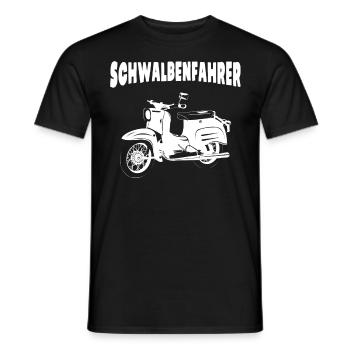 Schwalbenfahrer, Simmi, Simson, 3 Gänge, DDR Moped - Männer T-Shirt - Schwarz - Vorne - AI Model Male 178 light (178cm)