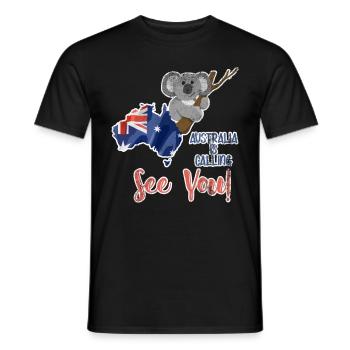 Australien Koala Bär Reisen - Männer T-Shirt - Schwarz - Vorne - AI Model Male 178 light (178cm)