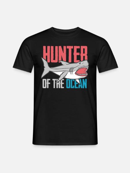 Requin - cadeau de océan de chemise de vacances de plage - T-shirt homme - noir