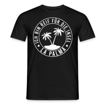 Urlaub – Shirt La Palma Strand Geschenk - Männer T-Shirt - Schwarz - Vorne - AI Model Male 178 light (178cm)
