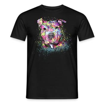 Pitbull - T-shirt homme - noir - Devant - AI Model Male 178 light (178cm)