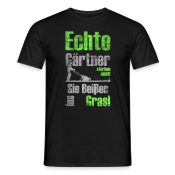 Echte Gärtner Sterben Nicht Geschenk - Männer T-Shirt - Schwarz - Vorne - AI Model Male 178 light (178cm)