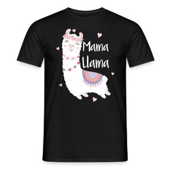 Mama Lama - Männer T-Shirt - Schwarz - Vorne - AI Model Male 178 light (178cm)